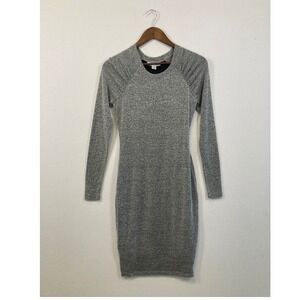 Motherhood Maternity‎ Knit Long Sleeve Ruched Dress Gray XS